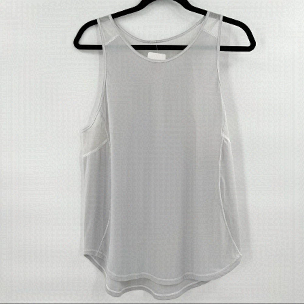 LULULEMON light grey tank with mesh detail